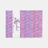 Een monogram aangepaste naam betekent Amelia deken (Voorkant (Horizontaal))