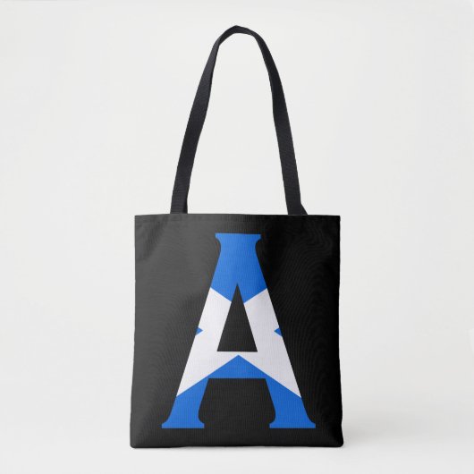 Een monogram bedekt met de Schotse vlag stint Tote Bag (Voorkant)