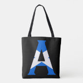 Een monogram bedekt met de Schotse vlag stint Tote Bag (Achterkant)