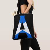 Een monogram bedekt met de Schotse vlag stint Tote Bag (Dichtbij)