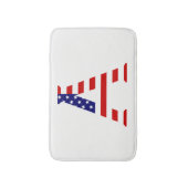 Een monogram bedekt met een Amerikaanse vlag bmcnt Badmat (Voorkant Verticaal)