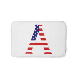 Een monogram bedekt met een Amerikaanse vlag bmcnt Badmat