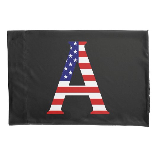 Een monogram bedekt met een pcnt van de Amerikaans Kussensloop (Voorkant)