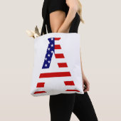 Een monogram bedekt met een stint van de Amerikaan Tote Bag (Dichtbij)