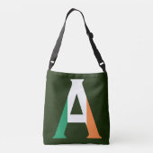 Een monogram bedekt met Ierse vlag cbbcnt Crossbody Tas (Achterkant)