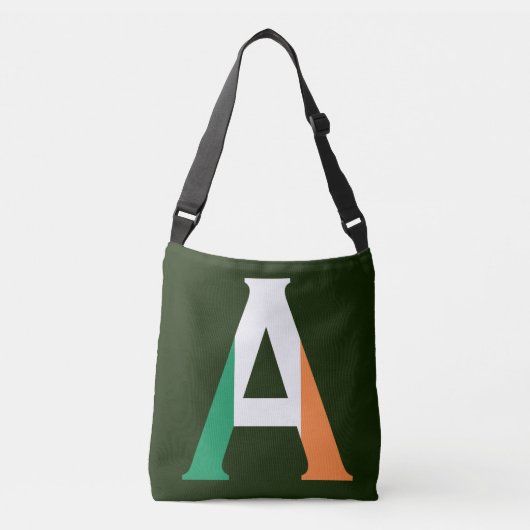 Een monogram bedekt met Ierse vlag cbbcnt Crossbody Tas (Voorkant)
