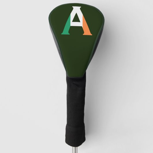 Een monogram bedekt met Ierse vlag dcnt Golfheadcover (Voorkant)