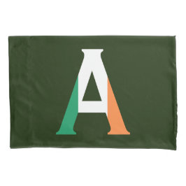 Een monogram bedekt met Ierse vlag pcnt Kussensloop