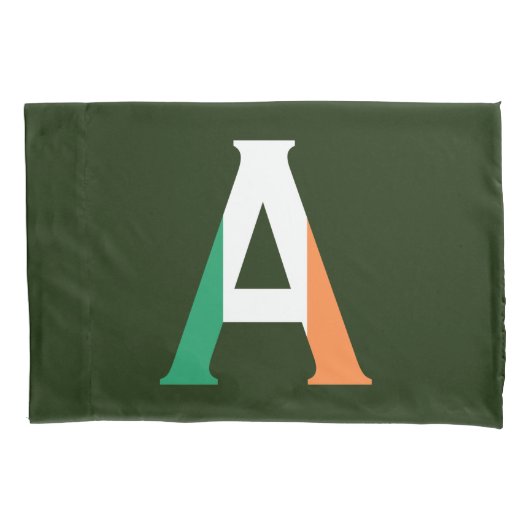 Een monogram bedekt met Ierse vlag pcnt Kussensloop (Voorkant)