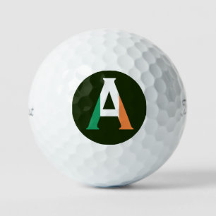 Een monogram bedekt met Ierse vlag tpv1 gbcnt Golfballen