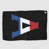 Een Monogram bedekt met NLD Vlag op bk gtcnt Golfhanddoek (Horizontaal)