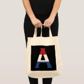 Een Monogram bedekt met NLD Vlag op bk gtcnt Tote Bag (Voorkant (product))