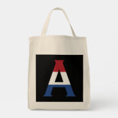 Een Monogram bedekt met NLD Vlag op bk gtcnt Tote Bag (Achterkant)