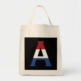 Een Monogram bedekt met NLD Vlag op bk gtcnt Tote Bag