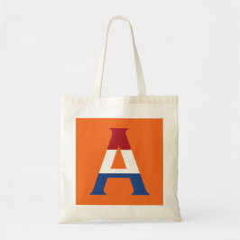 Een monogram bedekt met NLD-vlag op of btcnt Tote Bag
