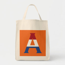 Een monogram bedekt met NLD-vlag op of gtcnt Tote Bag