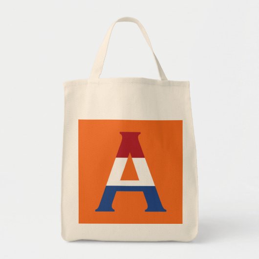 Een monogram bedekt met NLD-vlag op of gtcnt Tote Bag (Voorkant)