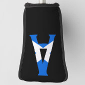 Een monogram bedekt met Schotse vlag pcnt Golfheadcover (Draai 90)