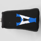Een monogram bedekt met Schotse vlag pcnt Golfheadcover (Voorkant)