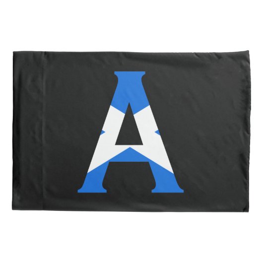 Een monogram bedekt met Schotse vlag pcnt Kussensloop (Achterkant)