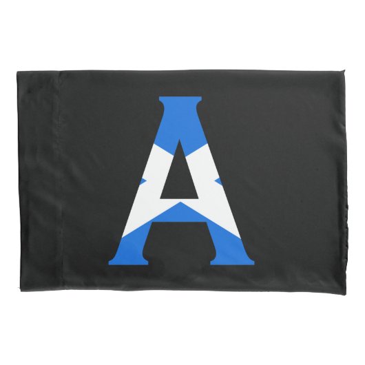 Een monogram bedekt met Schotse vlag pcnt Kussensloop (Voorkant)