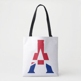 Een monogram bedekt met Union Jack Flag stint Tote Bag