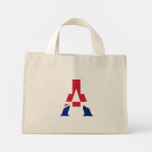 Een monogram bedekt met Union Jack Flag tcnt Mini Tote Bag (Achterkant)