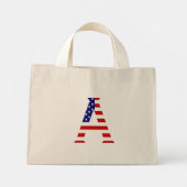 Een monogram bedekt met USA Flag tcnt Mini Tote Bag (Achterkant)