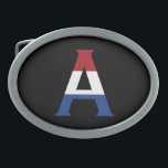 Een monogram bedekt op NLD Vlag op bk bbt Gesp<br><div class="desc">Een monogram afgebeeld op de Nederlandse vlag op het ontwerp van de zwarte gordel © Trinkets and Devices 2022 - AHP Design. Alle rechten voorbehouden.</div>