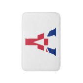 Een monogram bedekt op Union Jack Flag bmt Badmat (Voorkant Verticaal)