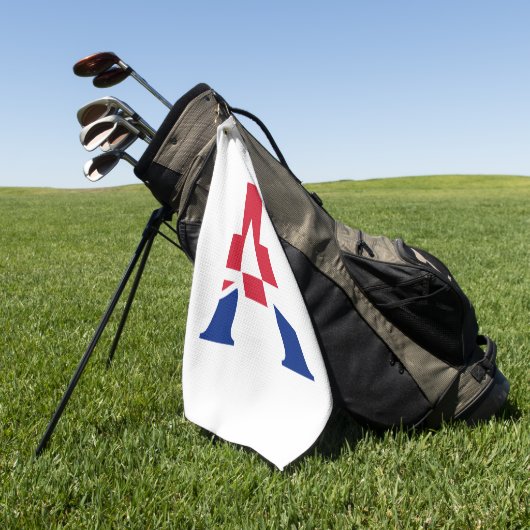 Een monogram bedekt op Union Jack Flag gtcnt Golfhanddoek (Groen)