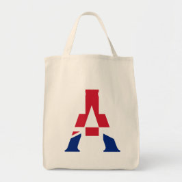 Een monogram bedekt op Union Jack Flag gtcnt Tote Bag