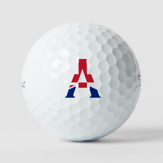 Een monogram bedekt op Union Jack Flag tpv1 gbcnt Golfballen (Voorkant)