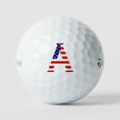 Een monogram bedekt op USA Flag tmtp5 gbcnt Golfballen (Voorkant)