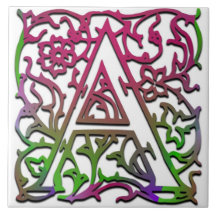 Een monogram "Besque Garden" keramische Tegel