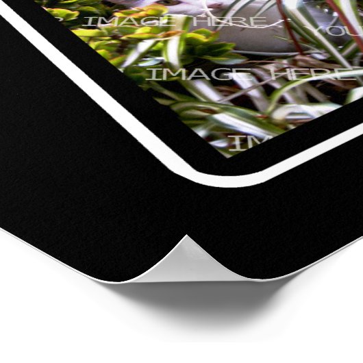 Een monogram Creëer Uw Ewn 6 Foto Collage Black Poster (Hoek)