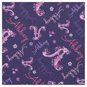 Een monogram en gepersonaliseerde naam abdij stof (Close Up)