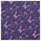 Een monogram en gepersonaliseerde naam Willow stof (Swatch)