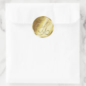 Een monogram Faux Gold Envelope Seal Stickers (Tas)