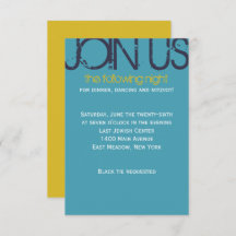 Een Monogram Initiaal Bar bat Mitzvah Party Kaart