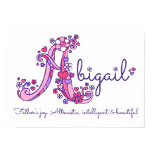 Een monogram kunst Abigail meisjesnaam betekenis p