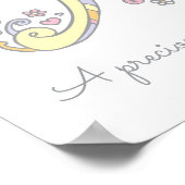 Een monogram kunst Amber meisjes naam poster (Hoek)