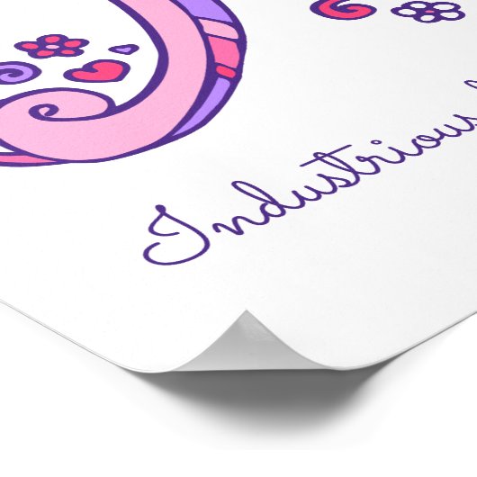 Een monogram kunst Amélie meisjes naam poster (Hoek)