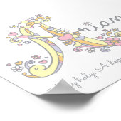 Een monogram kunst Arianna meisjes noemt poster (Hoek)