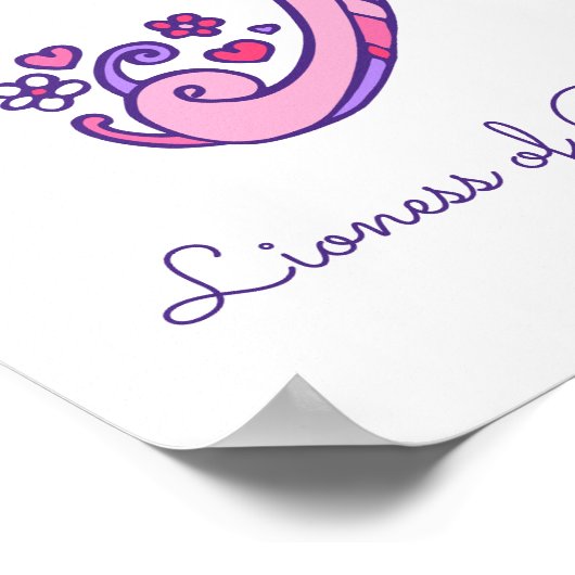 Een monogram kunst Ariel meisjes naam poster (Hoek)