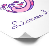 Een monogram kunst Ariel meisjesnaam betekenis pos Poster (Hoek)