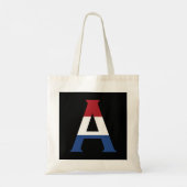 Een monogram overlay op NLD Vlag op bk btt Tote Bag (Achterkant)