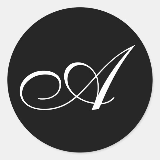 Een monogram Stickers (Voorkant)