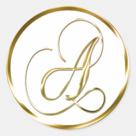 een monogram voor goudenvelop of voor zegel