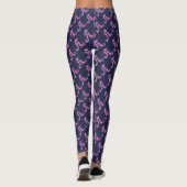 Een monogramme paarse gepatterde leggings (Achterkant)